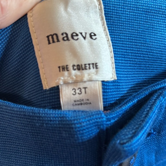 Maeve by Anthropologie Collette knit wide leg pants. Cobalt blue. 33T - Picture 11 of 14